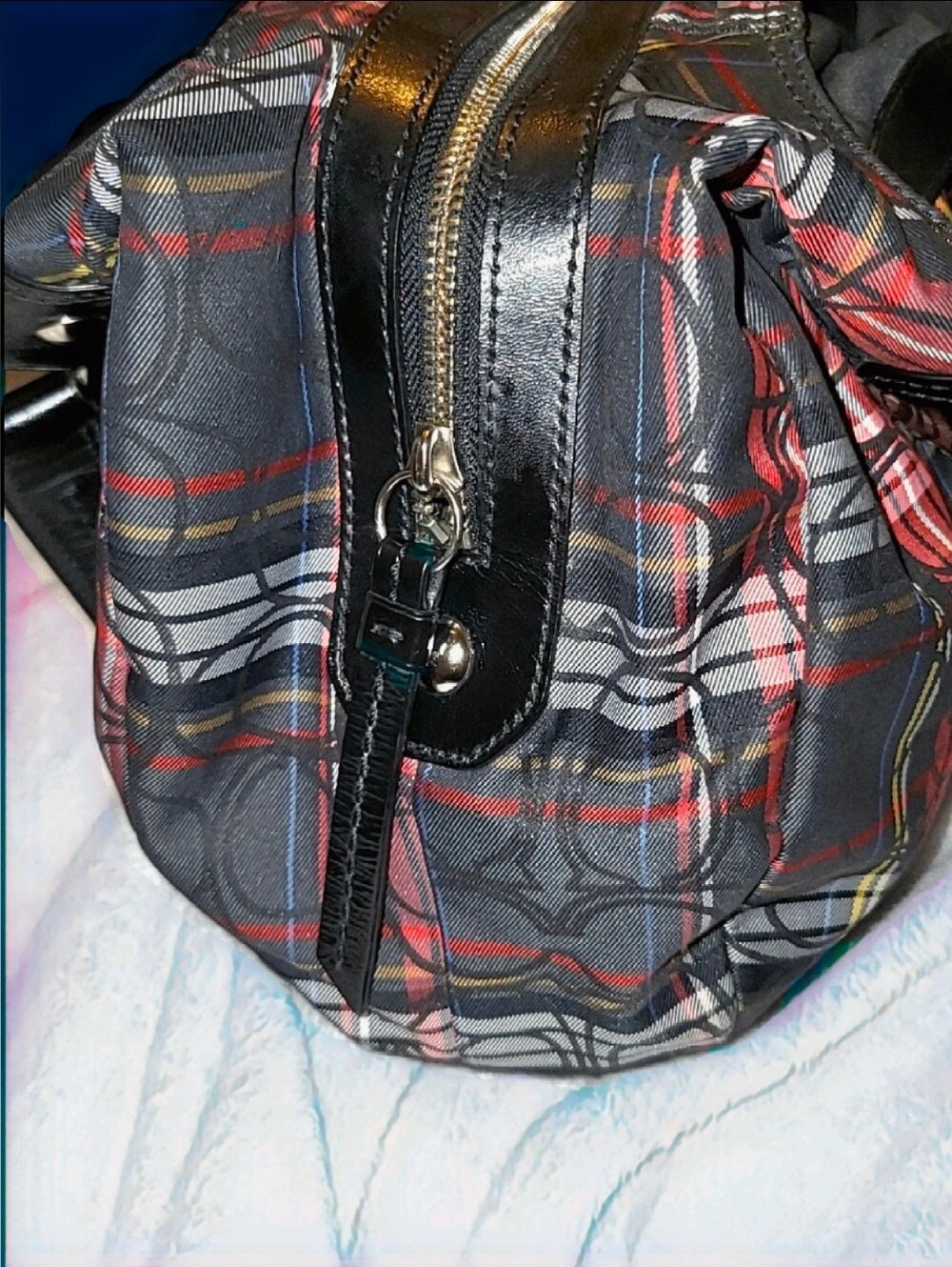 Coach Soho Black & Red Plaid Bag - Picture 11 of 16